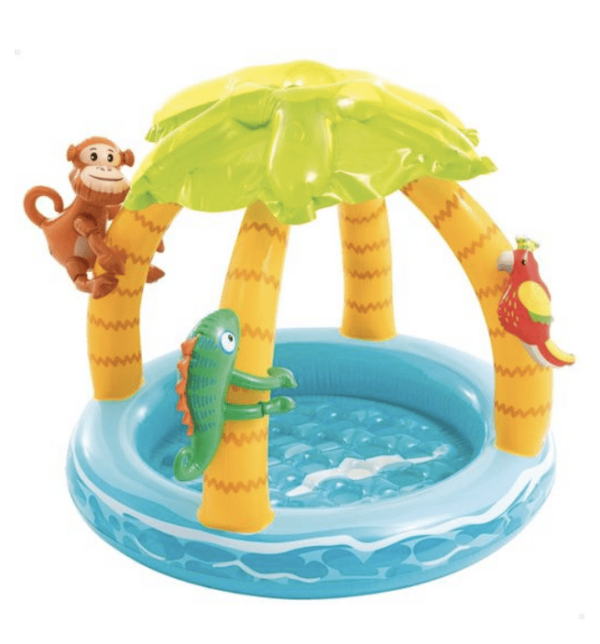 Piscina con palmeras